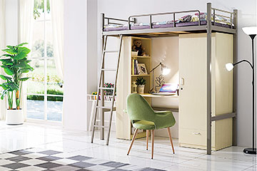 学校家具-宿舍公寓家具系列-单人床-006